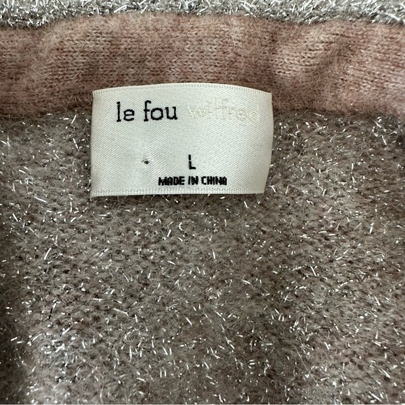Wilfred Le Fou Aritzia Jive Sweater Size Large Shimmery Metallic - Picture 6 of 13